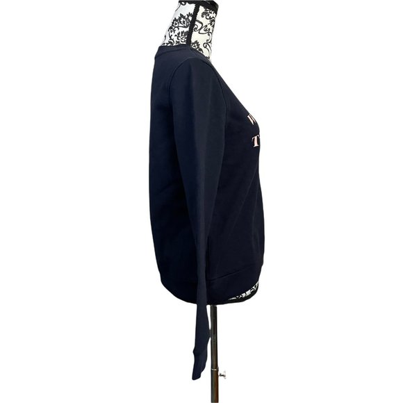 1901 | Women's Navy Blue Why Wait Till Midnight Kiss Graphic Sweatshirt Small - Picture 5 of 6